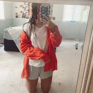 coral button up